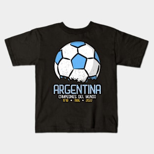 Argentina Champions 2022 Football Kids T-Shirt